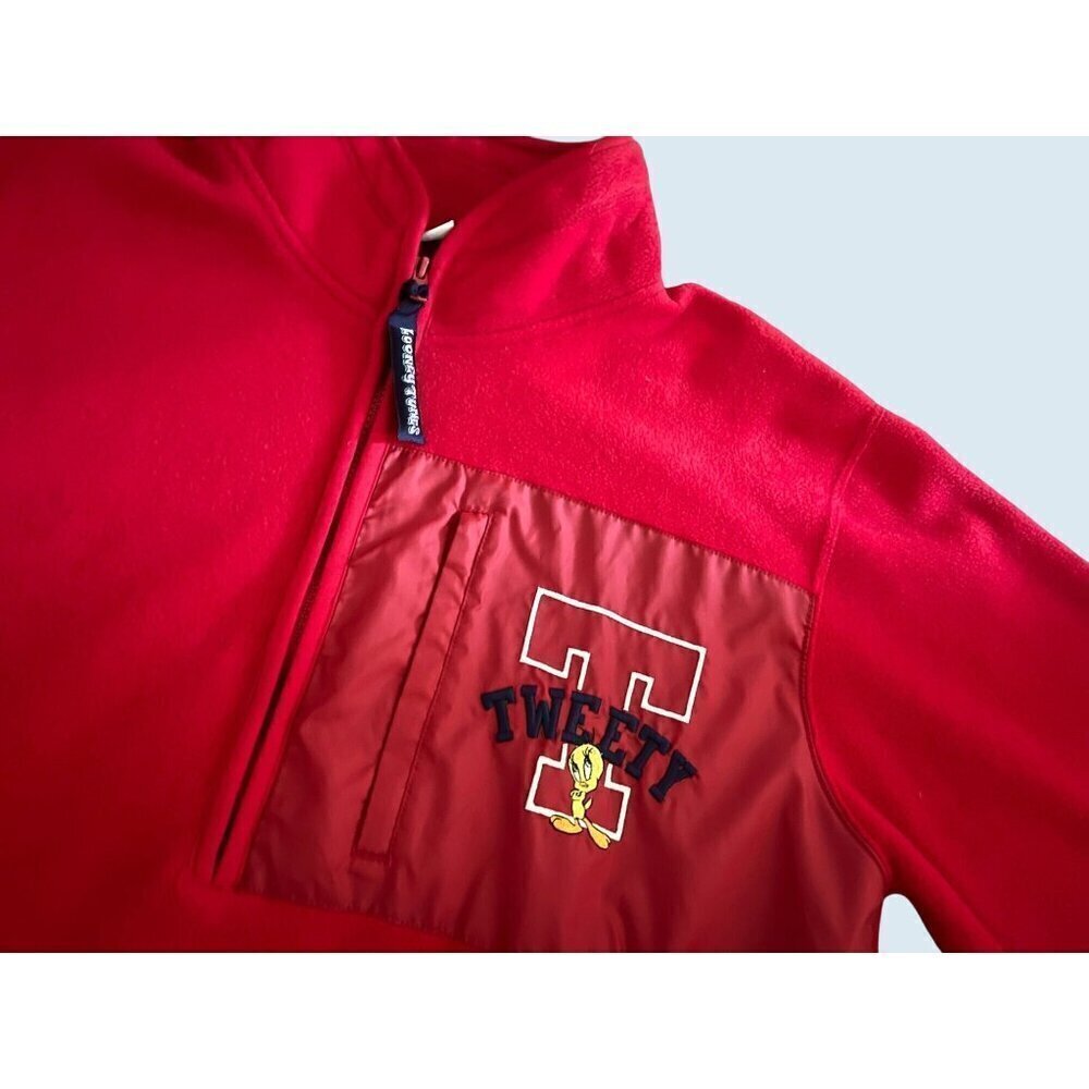 Vintage 90s / 00s LOONEY TUNES Tweety Bird Warner Bros Pullover Fleece Sz L - Picture 2 of 7